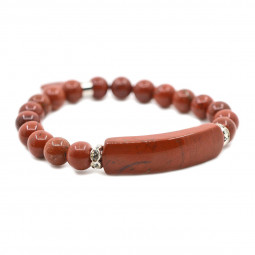 Bracelet Charme en Jaspe Rouge