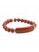 Bracelet Charme en Jaspe Rouge