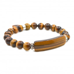 Bracelet Charme en Oeil de Tigre