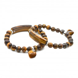 Bracelet Charme en Oeil de Tigre